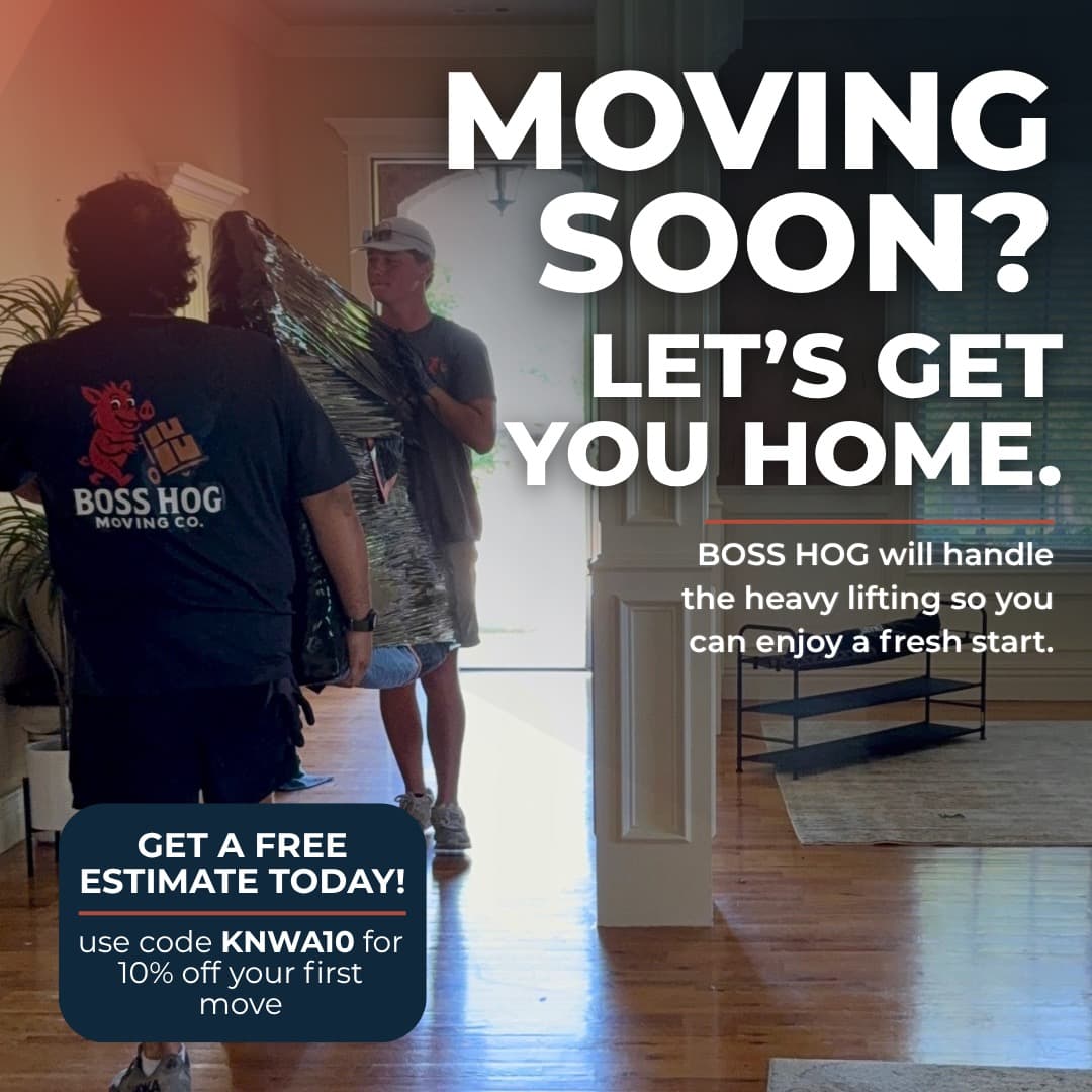 Moving soon? Let Boss Hog get you home. Get a free estimate and use code KNWA10 for 10% off your first move.